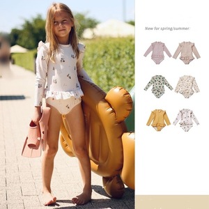 ベビー水着 キッズ水着 オールインワン 女の子 子供用 キッズ 6色 80-130㎝ 女児 赤ちゃん ワンピース水着 24zm283