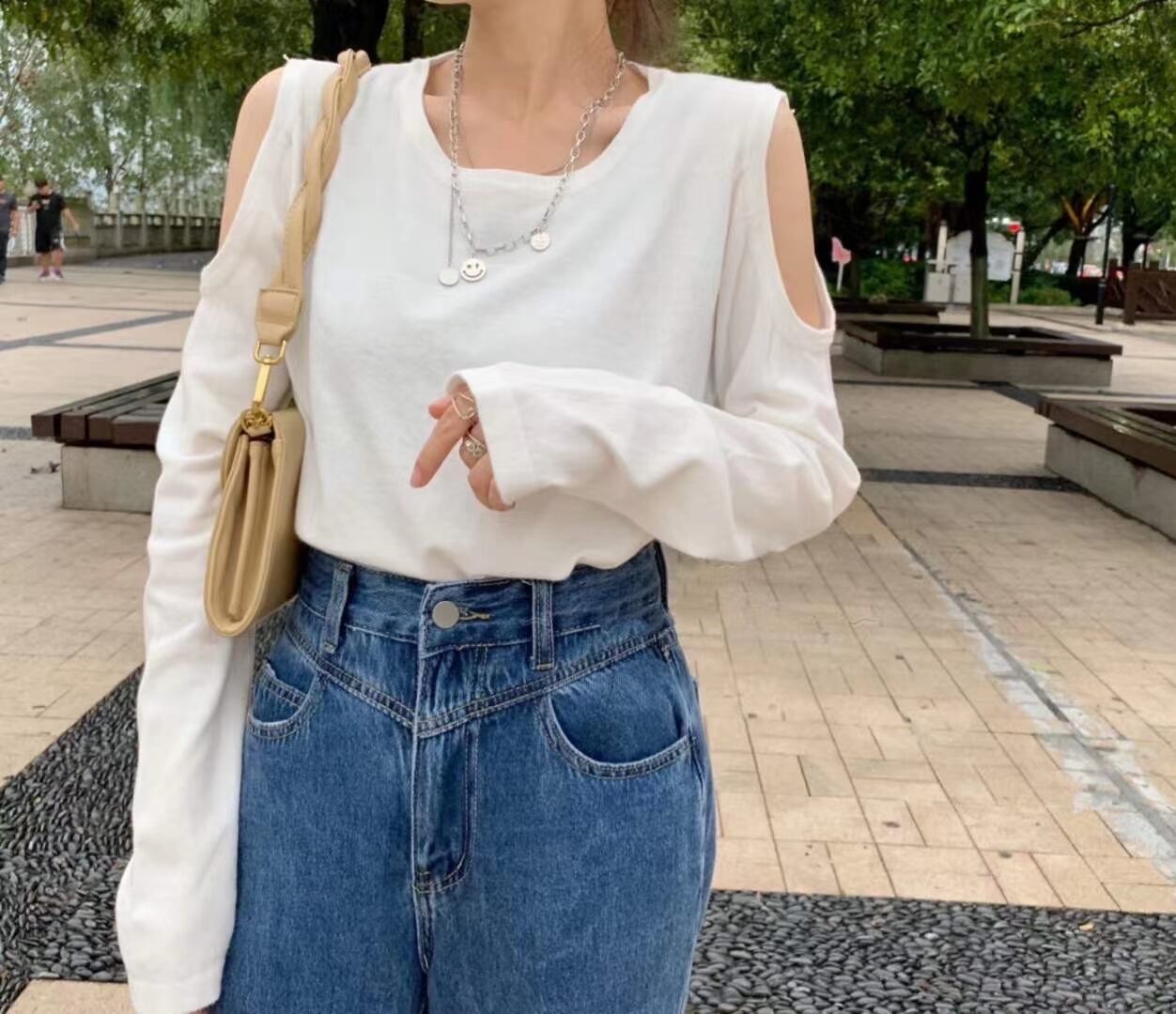 肩開き カラーニット　AJ111-155