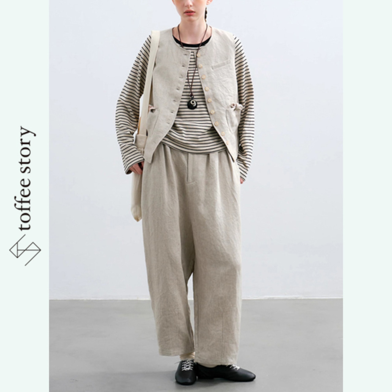 【2color】午後のリズムに溶けるボーダーTシャツ 《P0260》