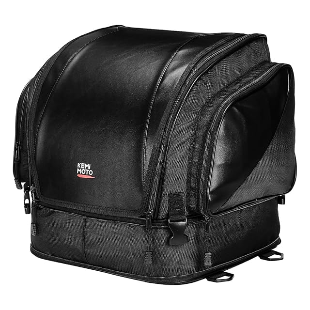 KEMIMOTO シートバッグ バイク 拡張機能あり 40-52L ツーリングバッグ