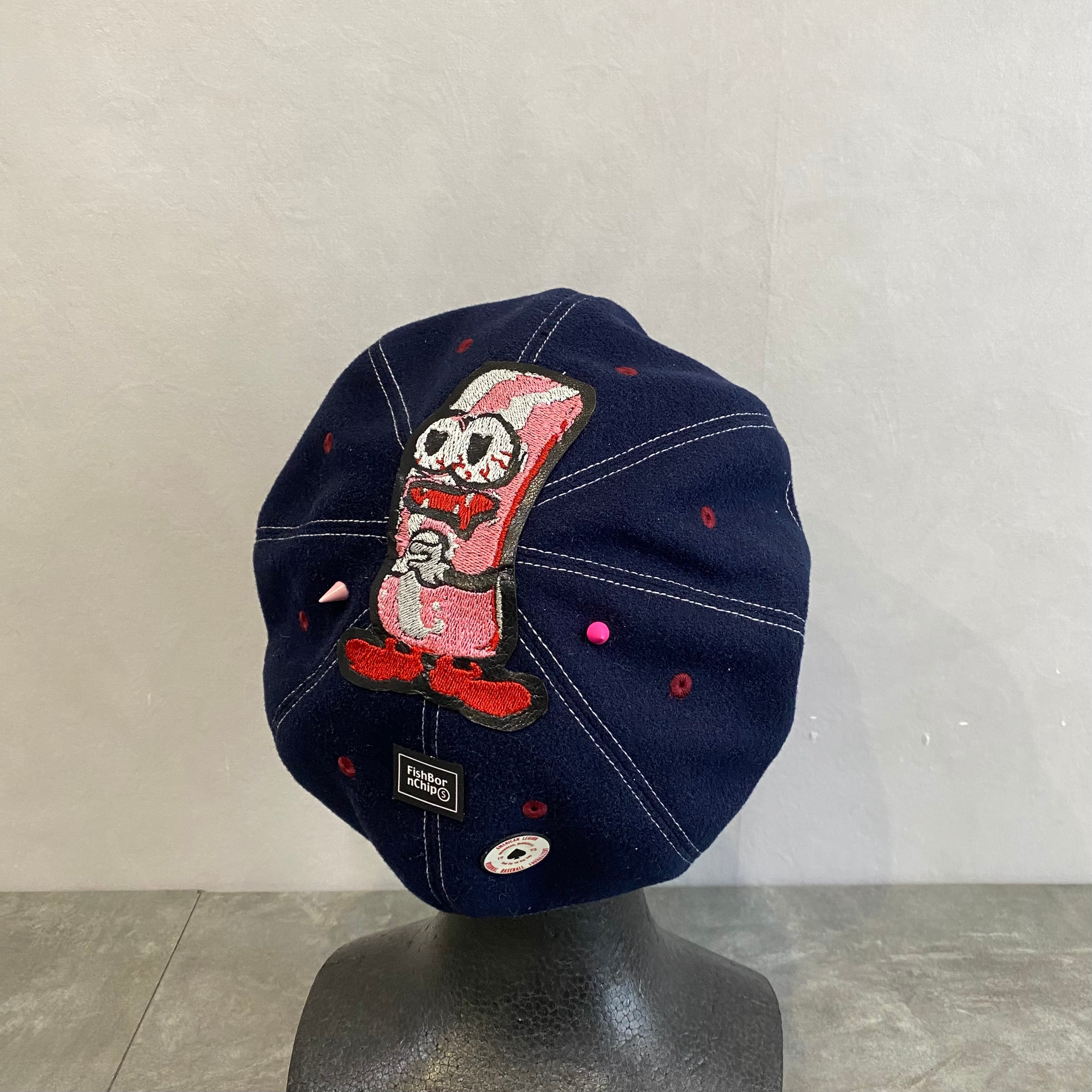 美品】CA4LA fish born chipsデザインハット ウール アート Fish Born