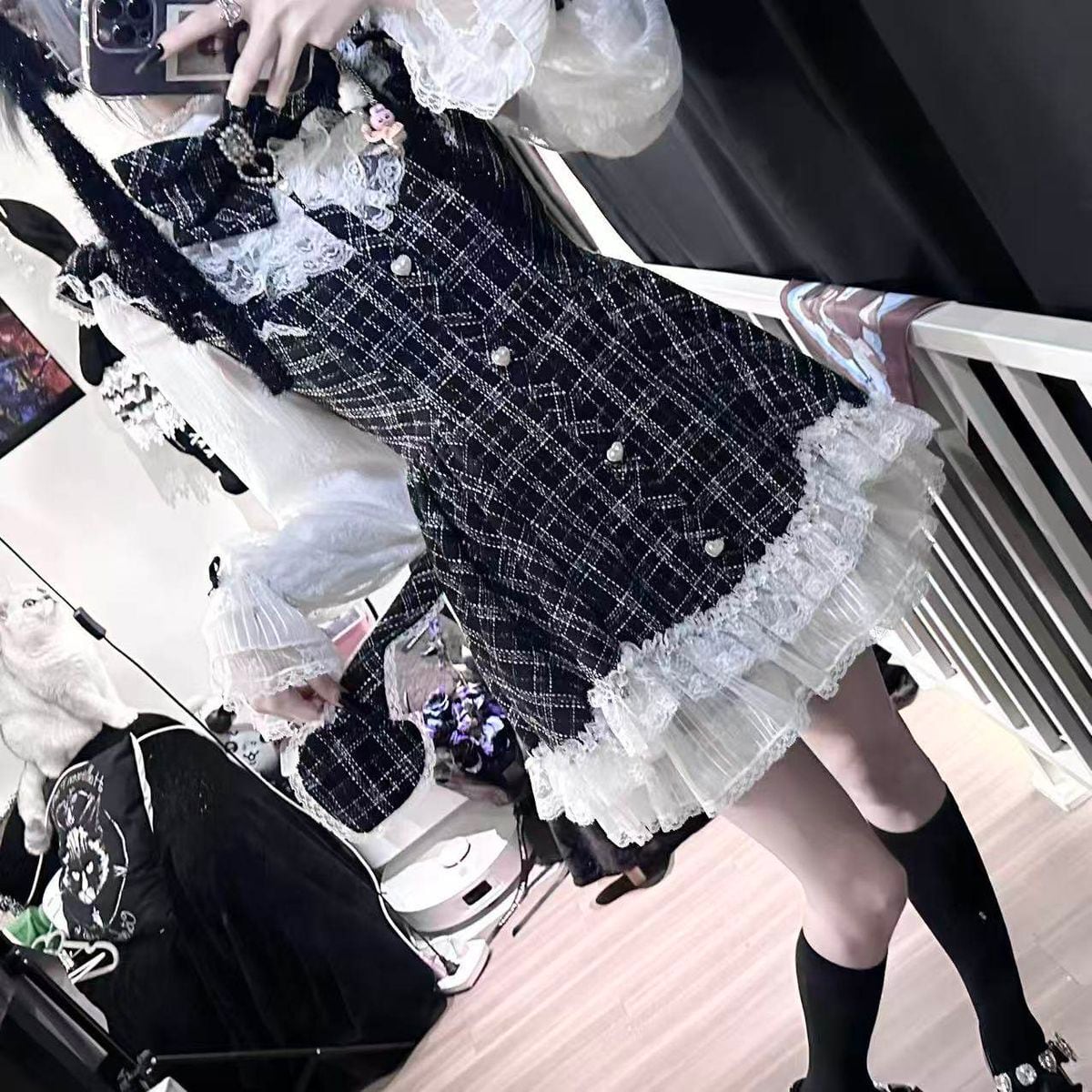 地雷系フレンチガーリーチェックセットアップ | Maiden's Rêve
