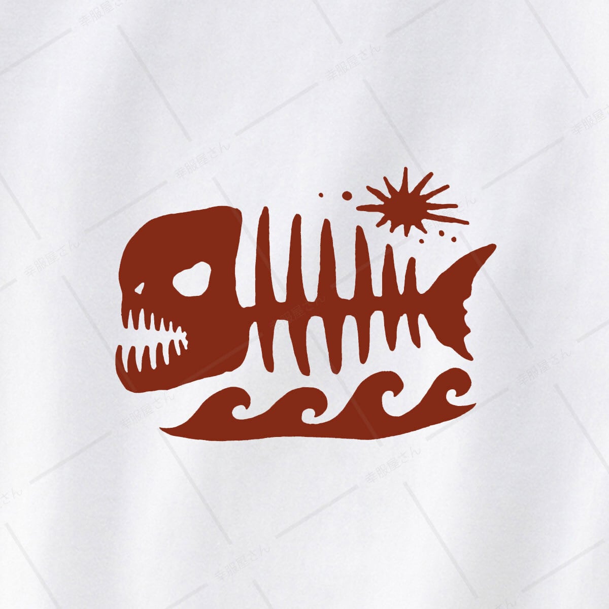 魚 Tシャツ am55  古代遺跡 絵文字 おもしろTシャツ