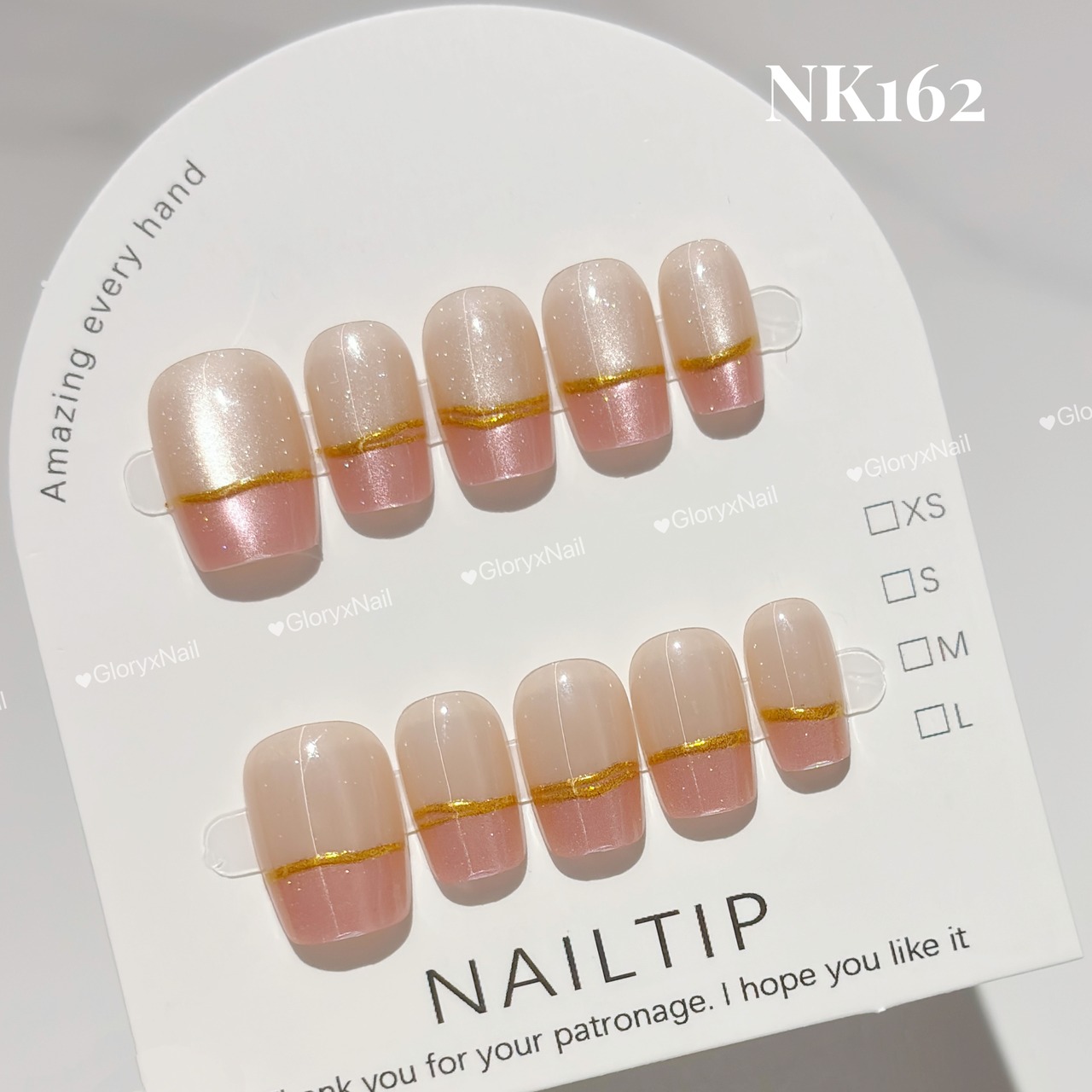 NK162 ネイルチップ サイズXS/S/M