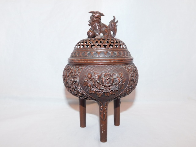 銅香炉 copper and multi-metal incense burner