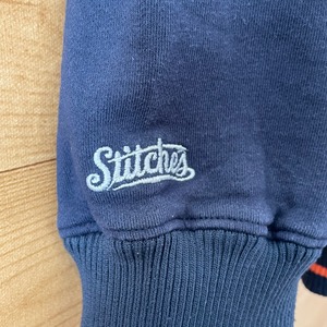 【Stitches】MLB デトロイトタイガース 刺繍ロゴ フルジップ ジップアップスウェット XL オーバーサイズ アメリカ古着