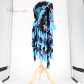 社交ダンス 衣装 スタンダード ドレス ワンピース レッスンウェア ブラック系 ブルー系 パープル系 グリーン系 prima boutique プリマブティック 黒 紫 緑 水色 フリル デザイン 花柄 おしゃれ 発表会 カジュアル 講習用 ダンス 練習 プロ用 体型カバー カラフル レディース ドレッシー かわいい 軽量 小さめ 大きめ 上品 伸縮性あり