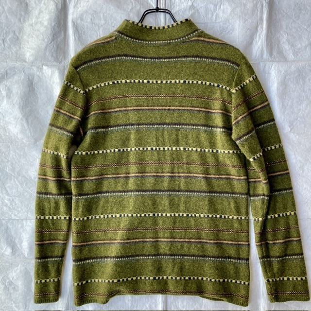 HAI SPORTING GEAR セーター 80s モックネック ボーダー ISSEY MIYAKE ヴィンテージ古着 画像3