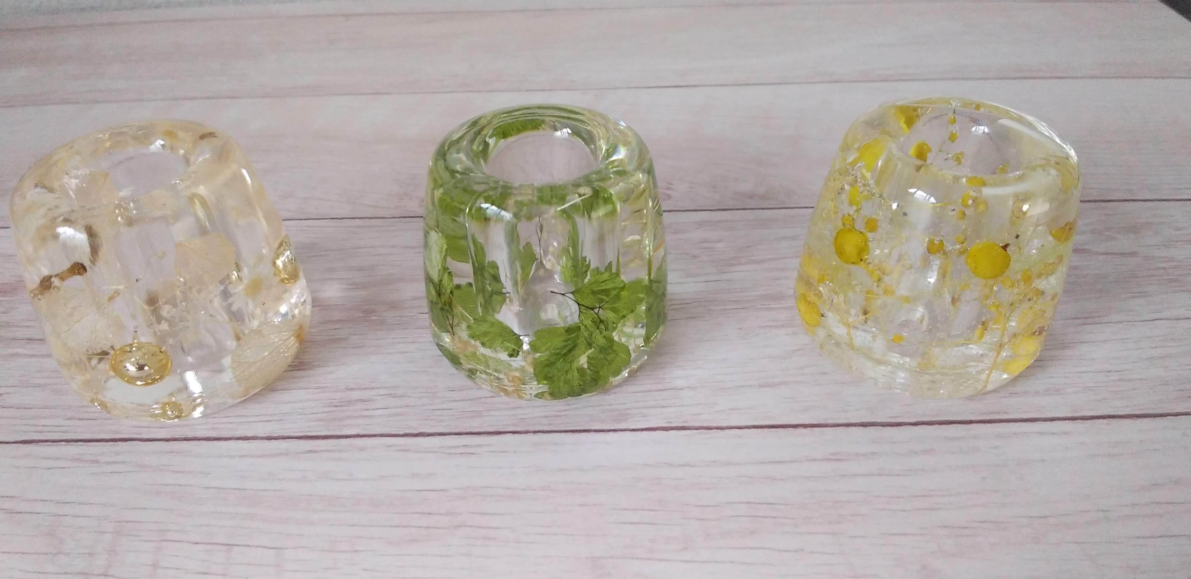 ハーバリウム　歯ブラシスタンド　～グリーン系～