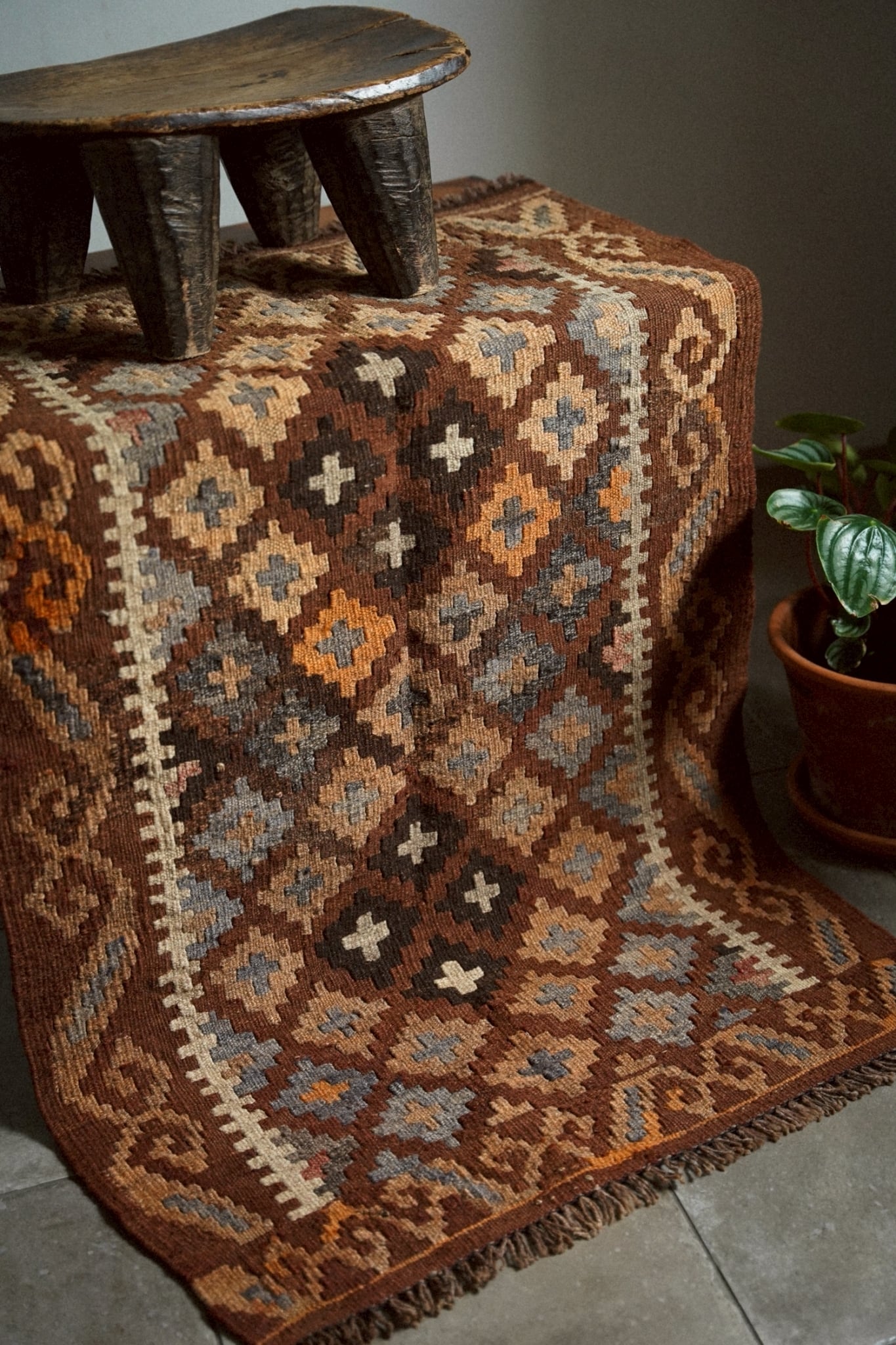 2090-Vintage Baluch killim