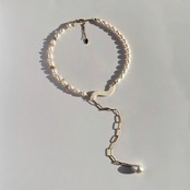 淡水パール ロングチェーンネックレス［GSN082］