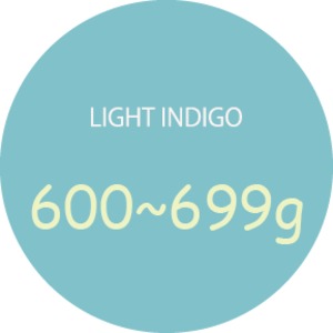 LIGHT INDIGO / ６００〜６９９g / 薄藍　　＋REBONE・藍染サービス