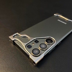 ◆Galaxy S25/S24/S23/Plus/Ultra◆ Aluminum Alloy Bumper Phone Case + Lens Film / アルミニウム バンパーケース + レンズ フィルム スマホケース