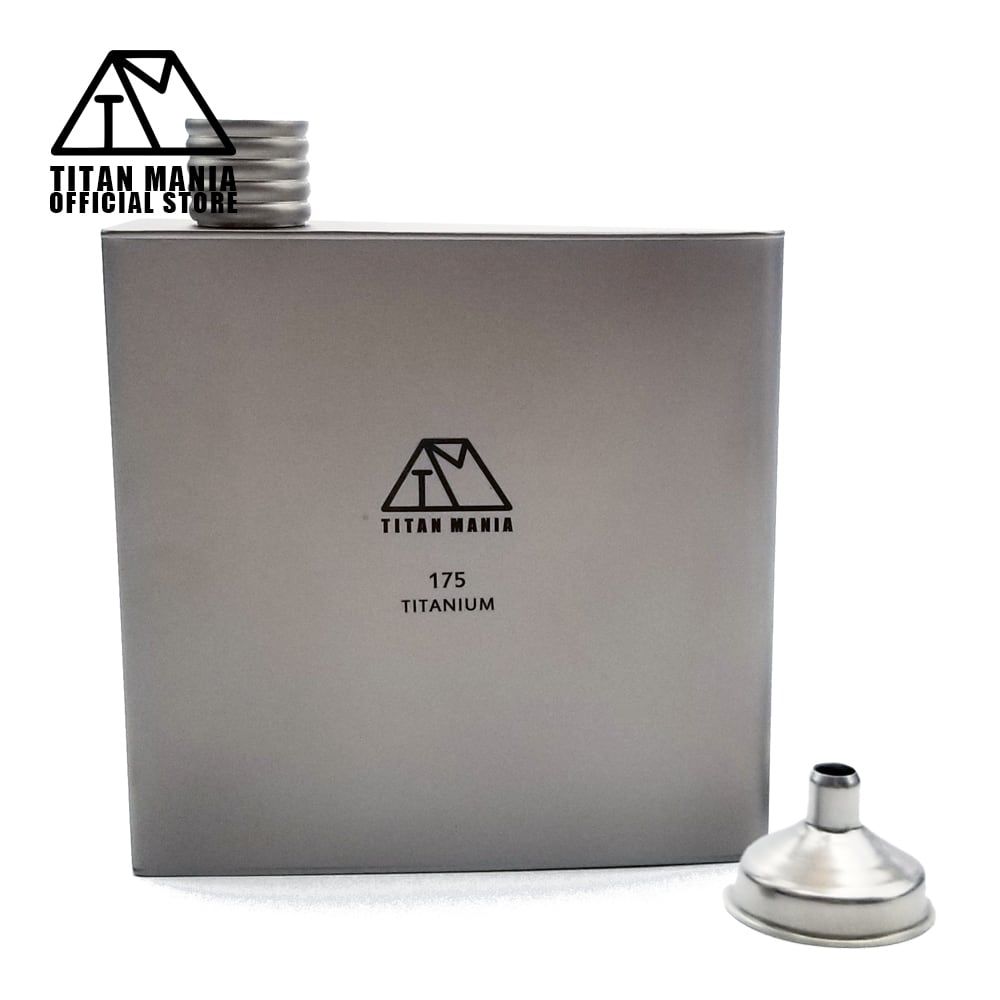 スキットル U型 200ml チタン製 軽量 頑丈 携帯用 ウイスキー ボトル