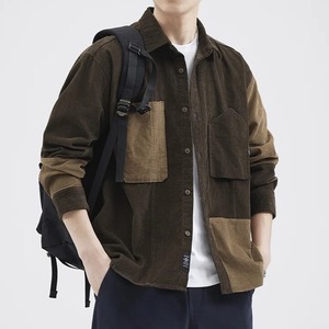 Bicolor Patchwork Shirt / バイカラー パッチワーク シャツ