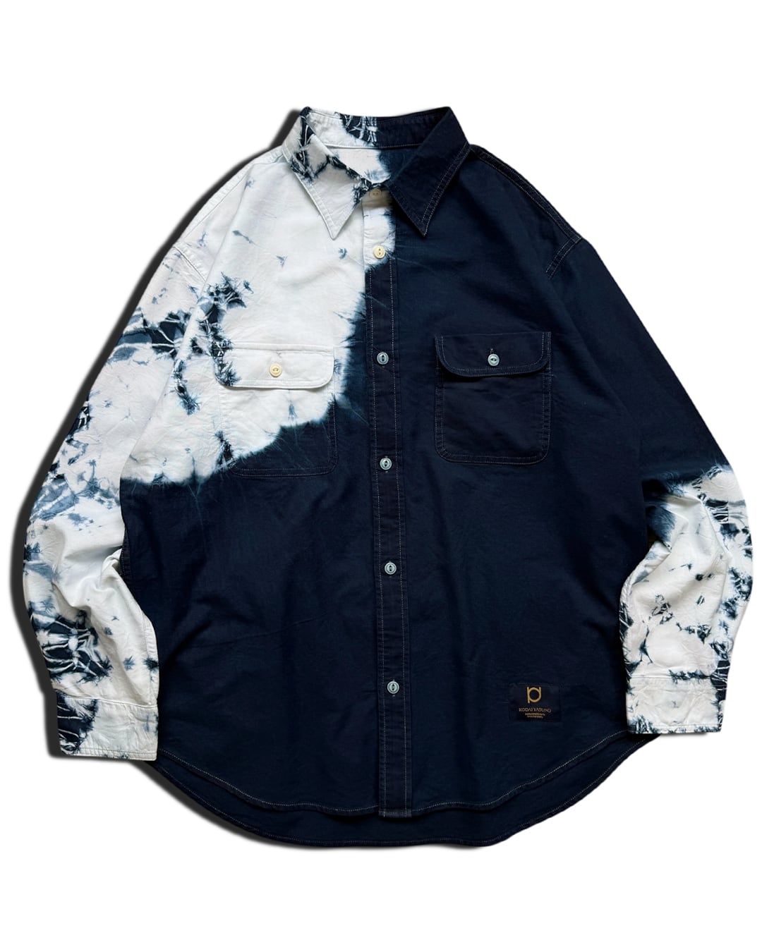 うさとの服 藍染め 長袖シャツ メンズ Lサイズ 数量限定販売藍染め