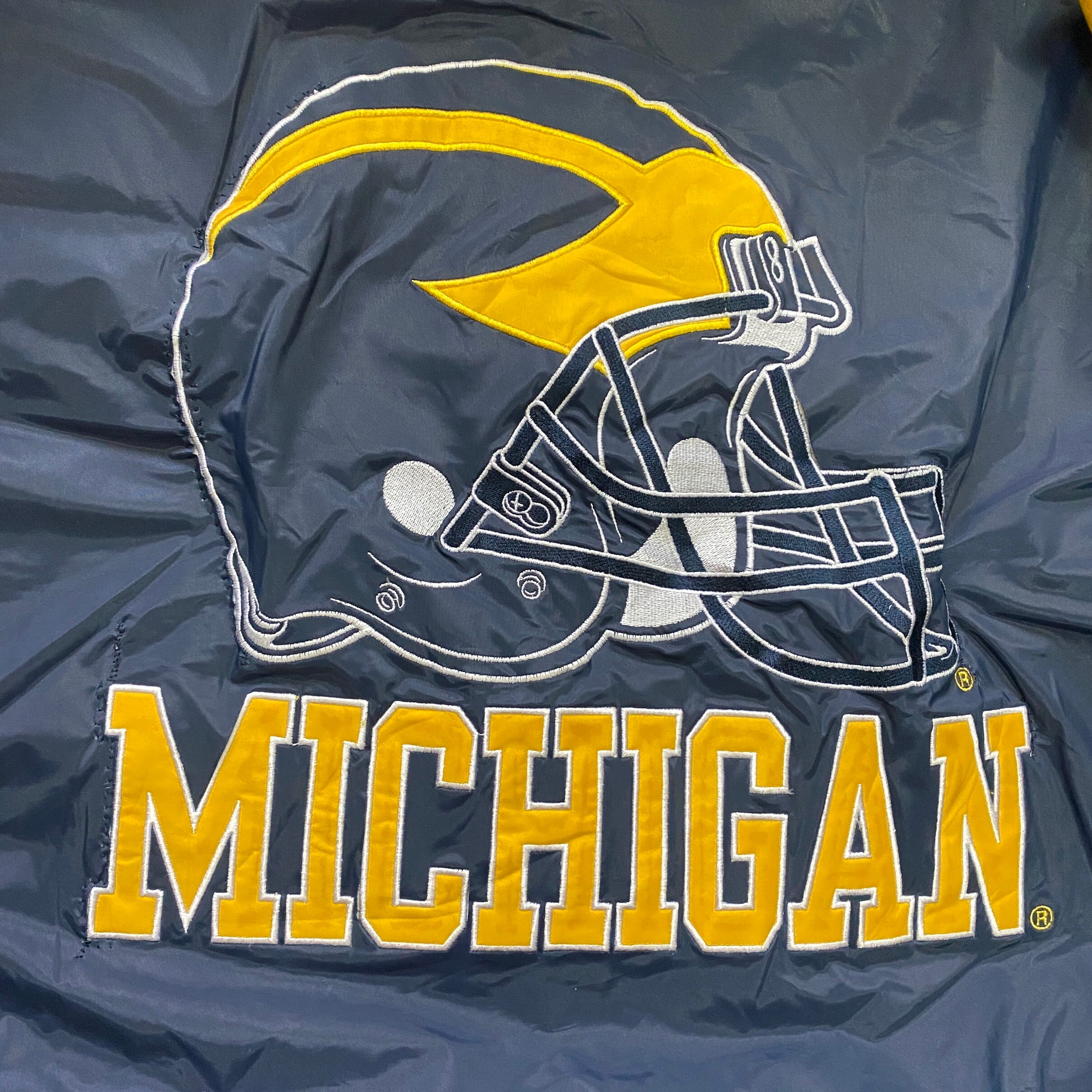 NCAAフットボール ミシガン・ウルヴァリンズ ani革ジャン ジップ