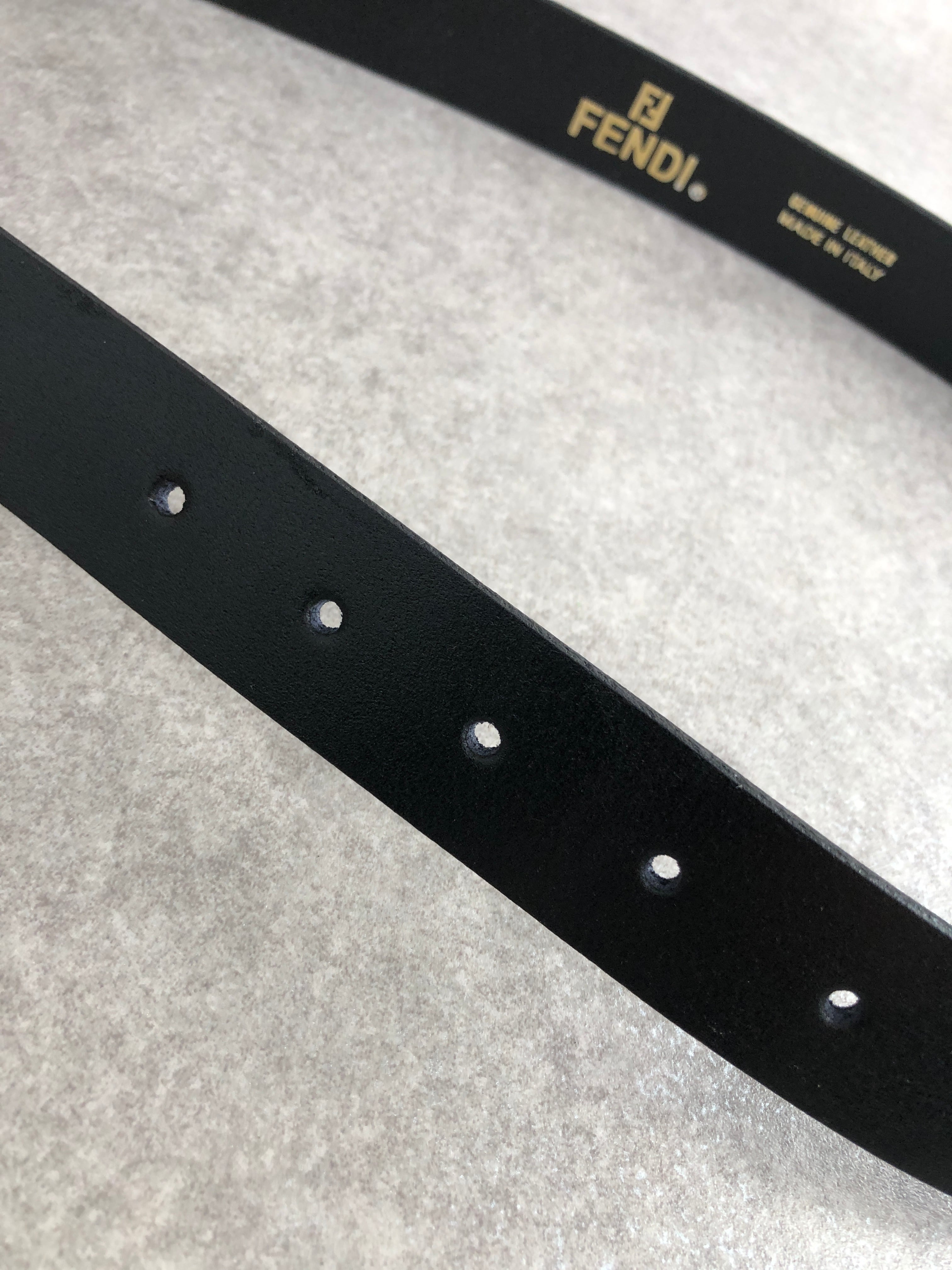 FENDI フェンディ ベルト ブラック ロゴ レザー vintage ヴィンテージ