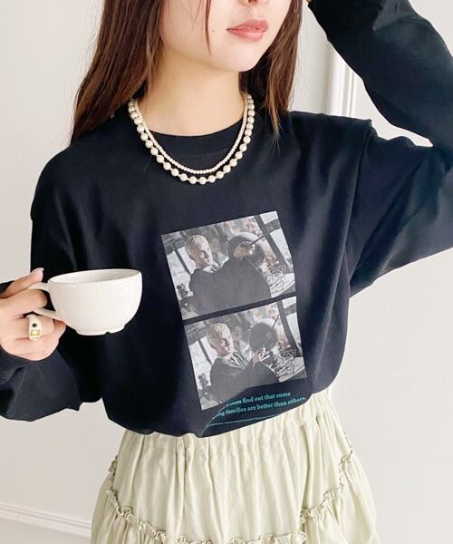 ハリー・ポッター/Malfoy/マルフォイ/ロングスリーブTシャツ/ブラック