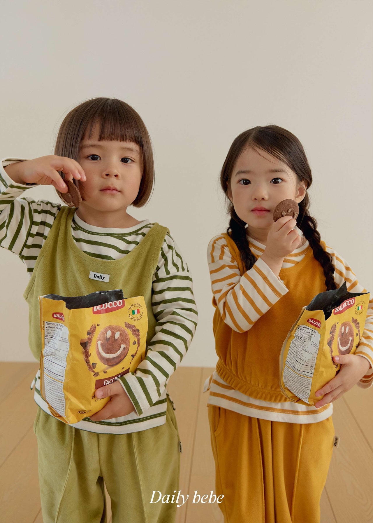 【取寄】Dailybebe ベロア セットアップ|秋服|韓国子供服|26/AT