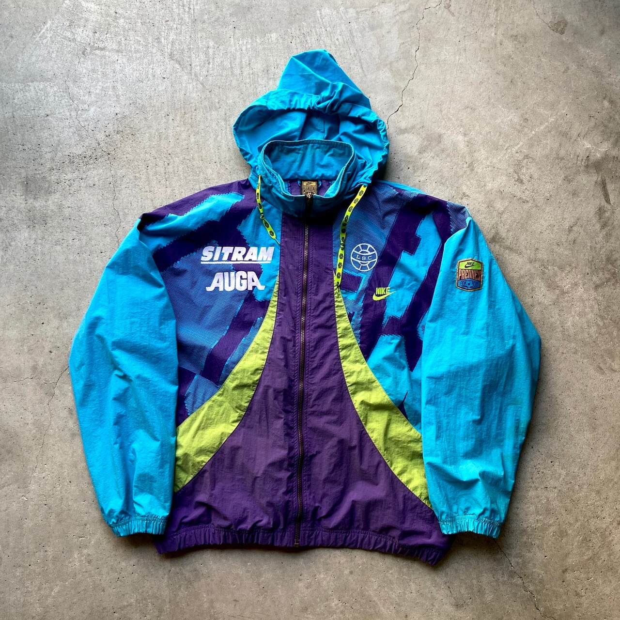 90年代 NIKE PREMIER ナイキ フロッキープリント ナイロンジャケット 