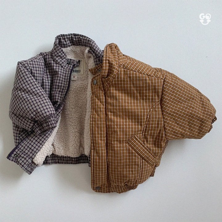 【予約】GO U チェックボアブルゾン90~160