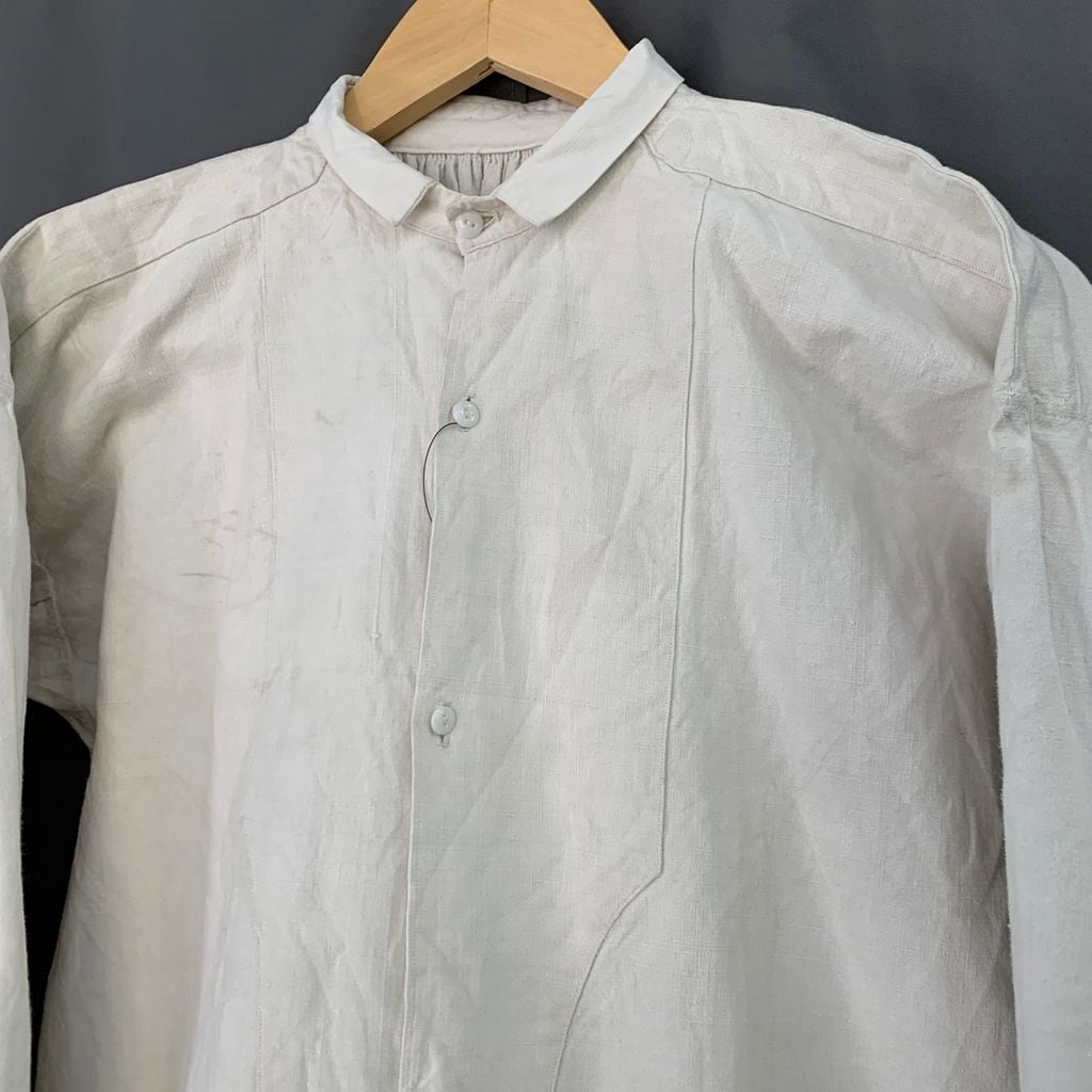 20s アンティーク French Linen フレンチ リネン スモックシャツ