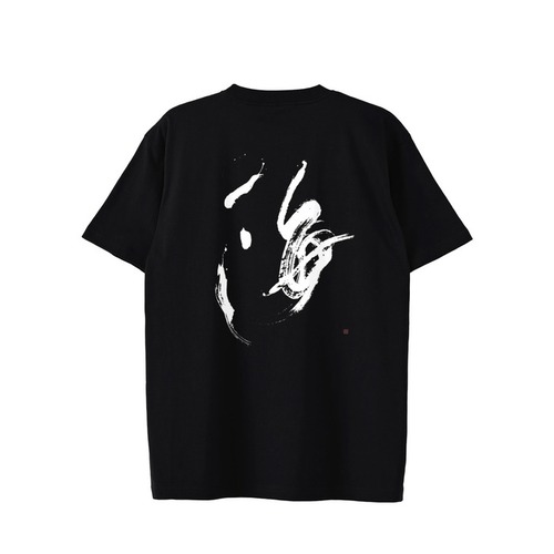 Tシャツ + 海 - 背面プリント（黒）