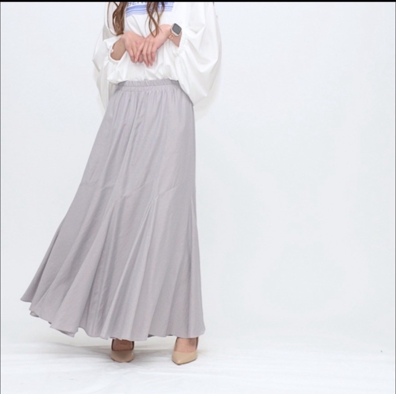 専用ページ　イレギュラー切替リネンライクスカート　LER-2544