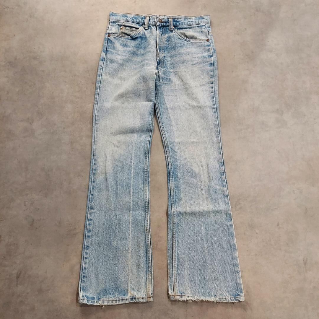 リーバイス517 W31 フレア ヒゲ 古着 青 USA製 80s 17039