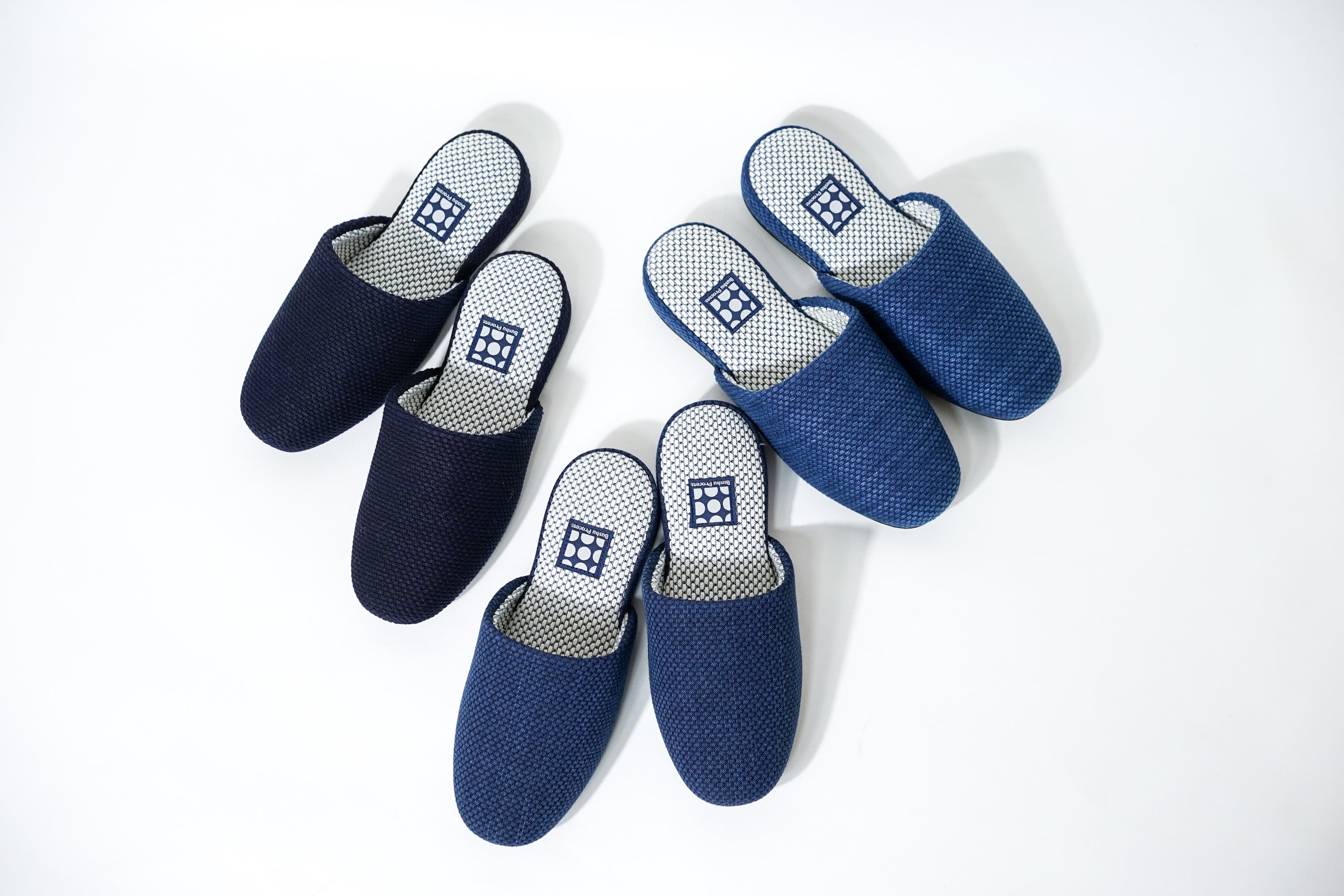 minamikawara　刺し子】JAPAN　SLIPPER　BLUE　Lサイズ【藍染め　slipper