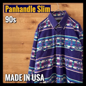 【Panhandle Slim】70s 80s USA製 柄シャツ 長袖シャツ パンハンドルスリム ビンテージ アメリカ古着