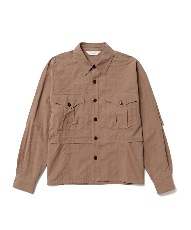 Sasquatchfabrix./24SS-SY9-006 UTILTY VENTILATION SHIRT(L.BROWN)