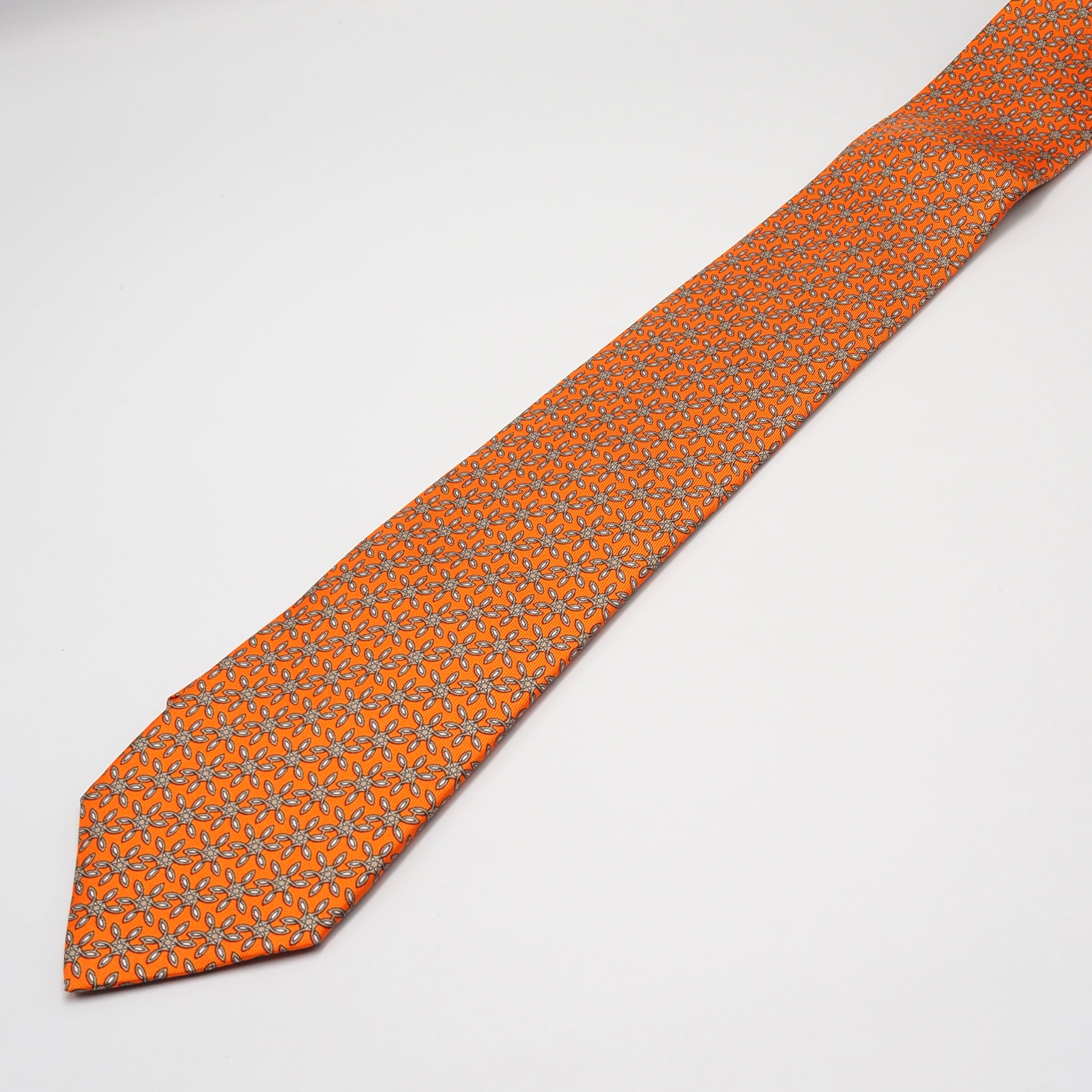 HERMES ネクタイ シルク オレンジ エルメス 付属品付き | 2122TOKYO