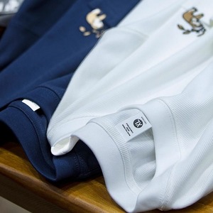 アニマル刺繍ワッフルTシャツ 10171