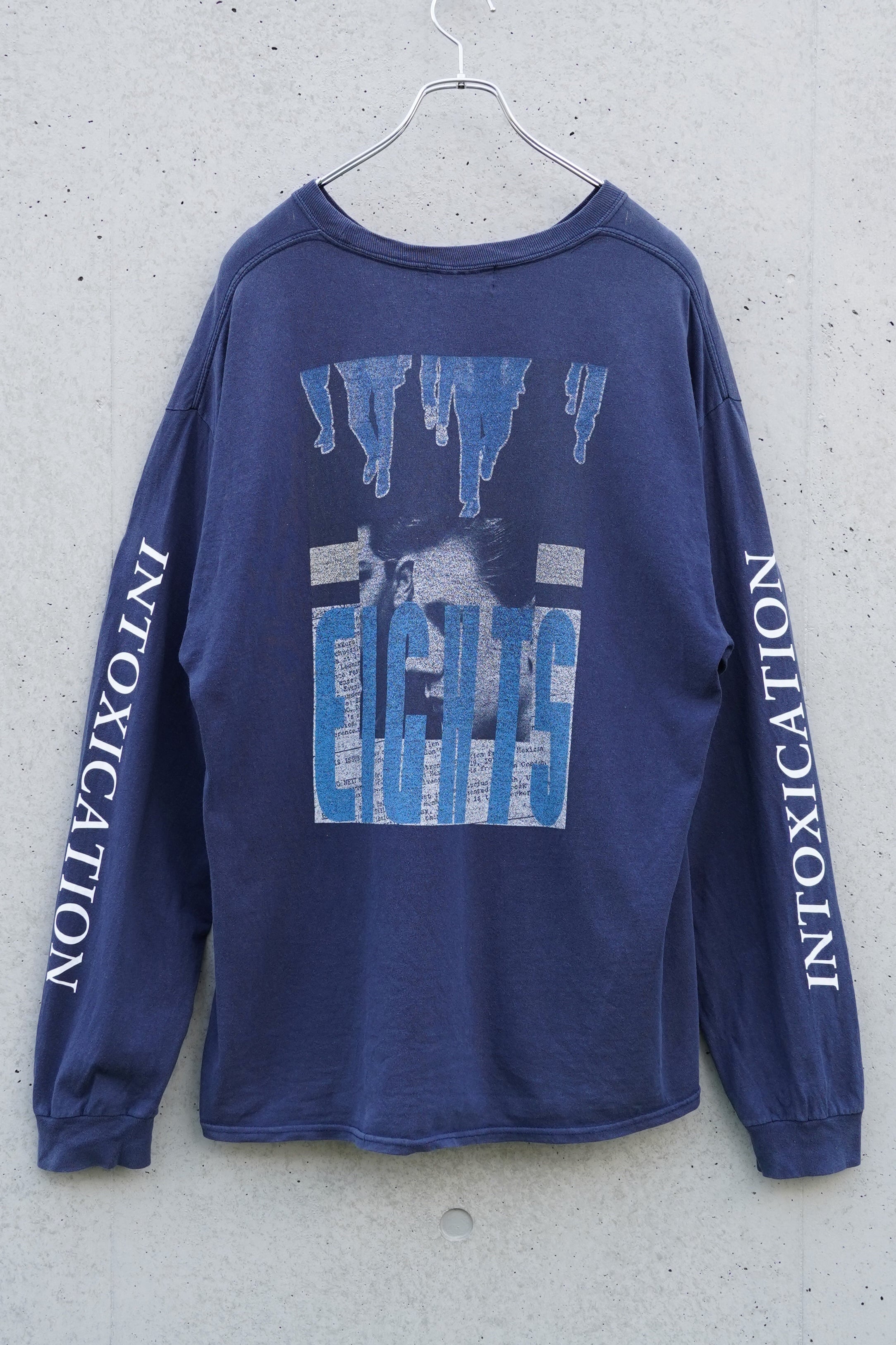 BLUE CITY RUG MAKER “INTOXICATION” Graphic Long Sleeve T-Shirt / Faded Navy / XL