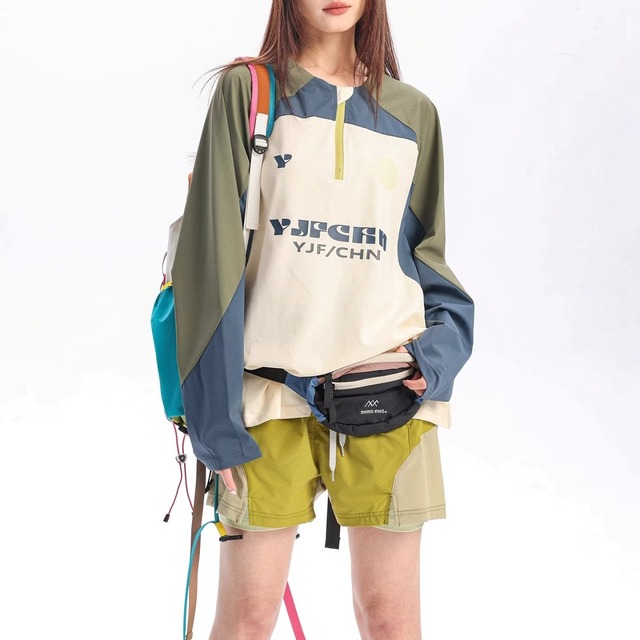 マルチカラーハーフジッププルオーバー C01145