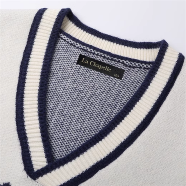 ジャガードニットショートベスト　2color　10950