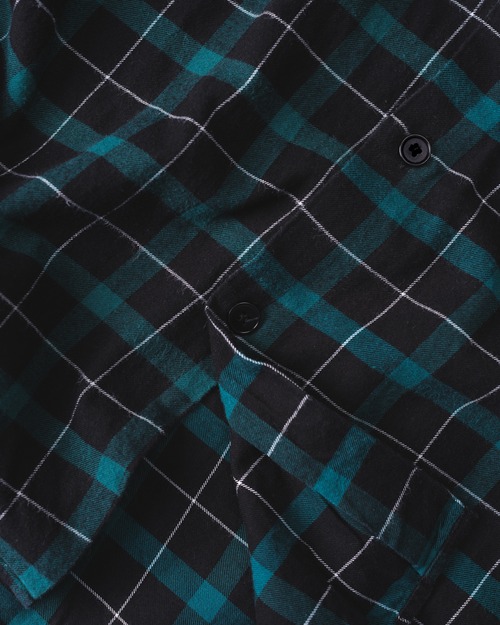 [Late 1990s-Early 2000s] "agnès b. homme" Cotton Flannel Shirt (Designed in Paris)