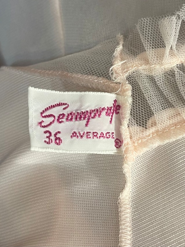 "Seamprufe" bady pink Organdy frill lingerie