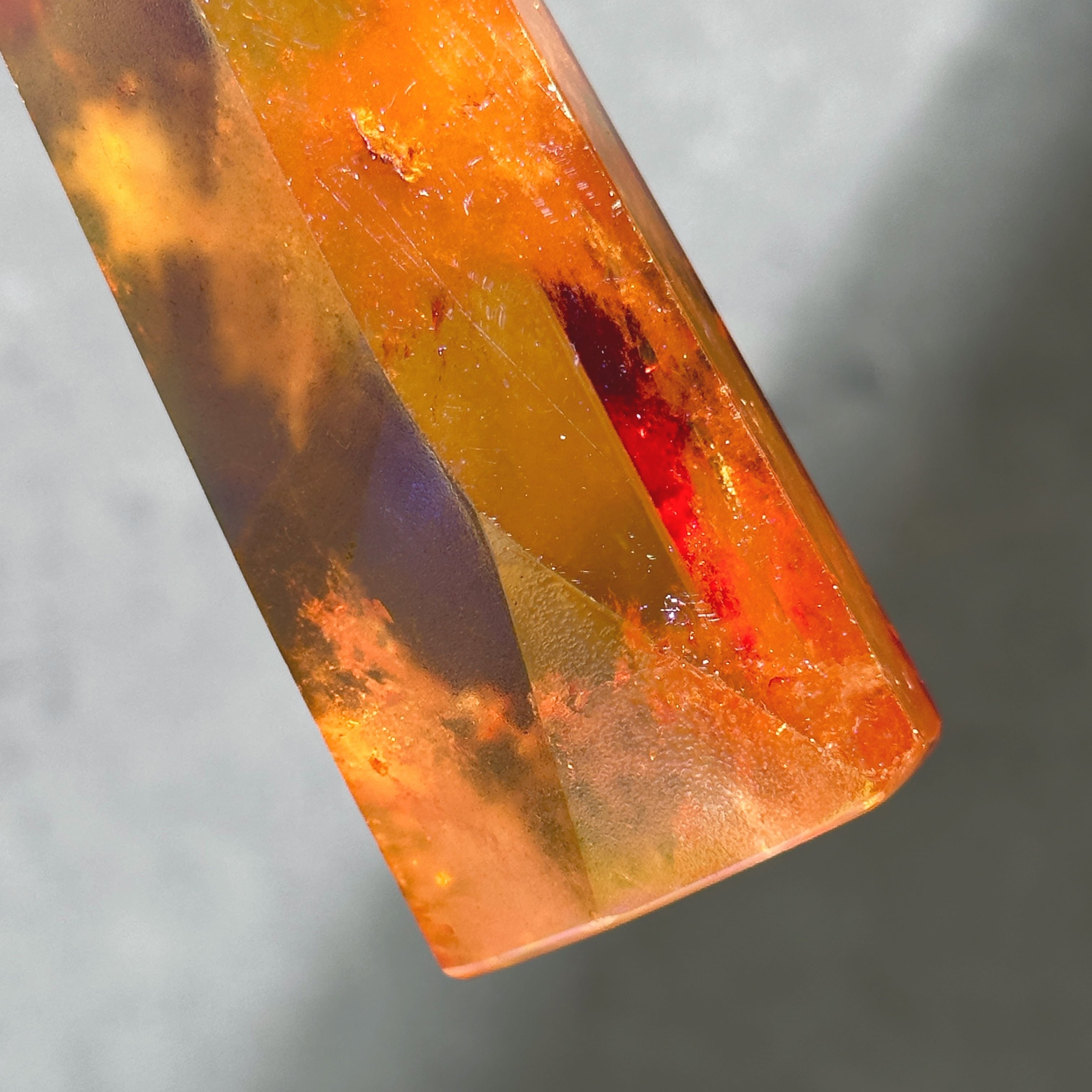 透明感◎オレンジオーラクォーツ タワー13◇ Orange Aura Quartz