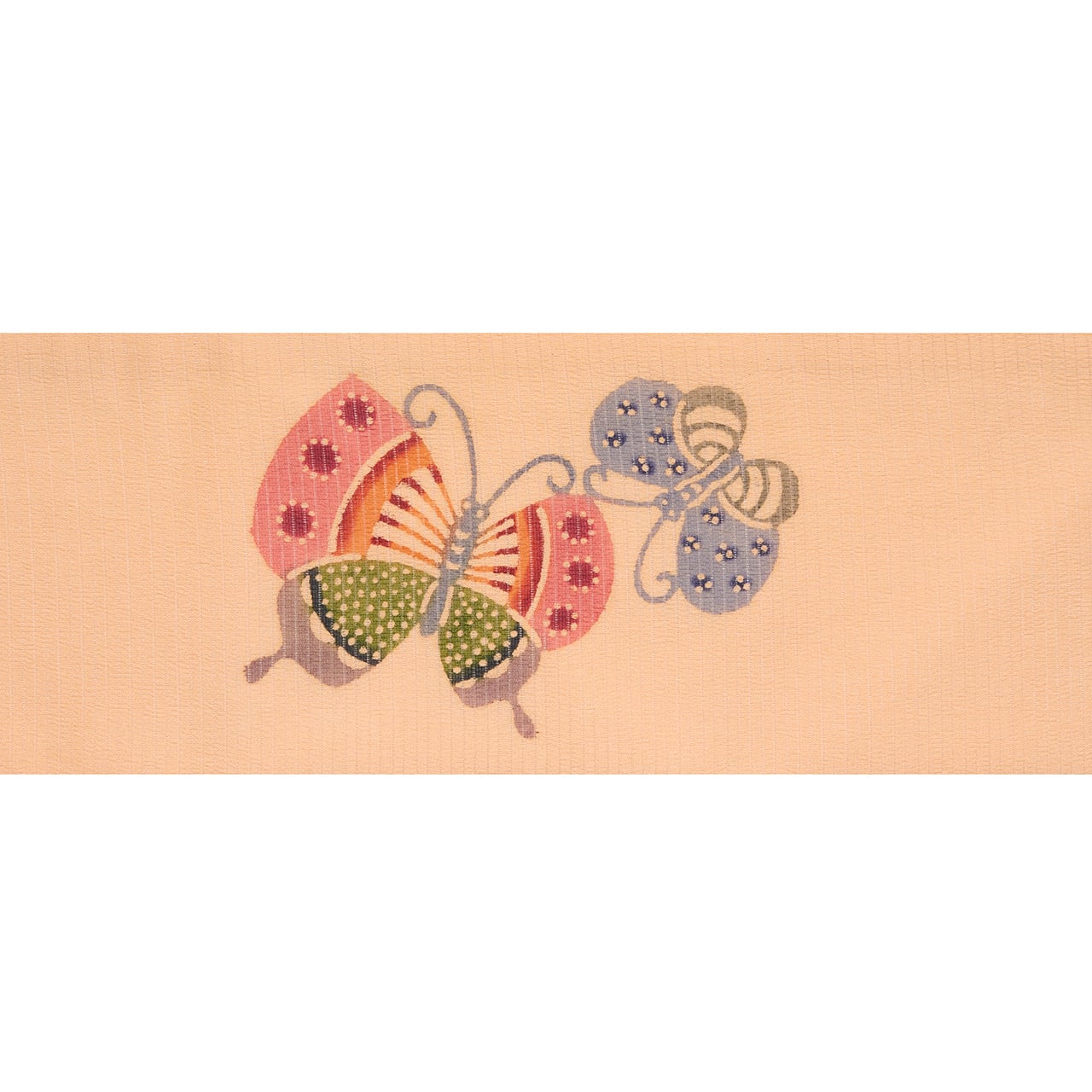 蝶々の模様 型絵染 絽夏名古屋帯【未着用品】 | かわの屋