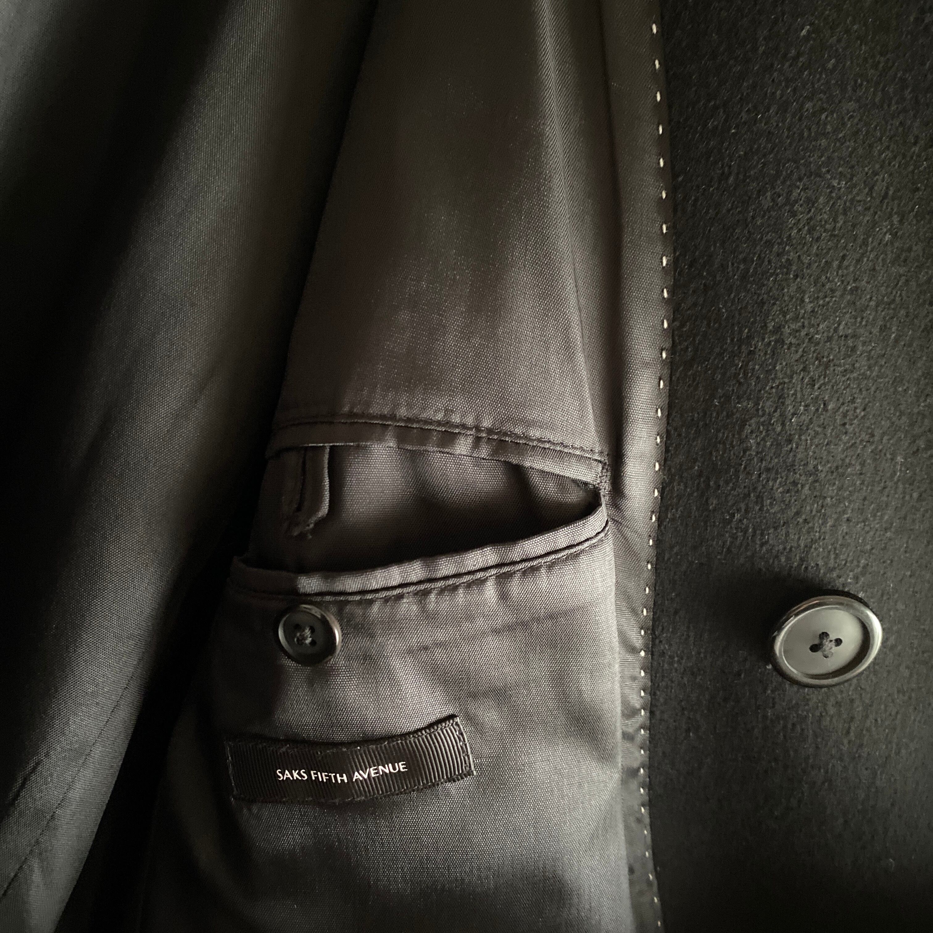 00s SAKS FIFTH AVENUE wool melton long pea coat | CLOSE CLOTHES