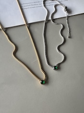 MSA green stone necklace