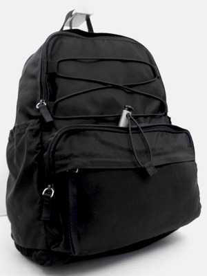 【名作アーカイブ】PRADA プラダ ユニセックス 大容量 VZ0055 テスート モンターニュ ナイロン バックパック リュックサック ブラック 黒