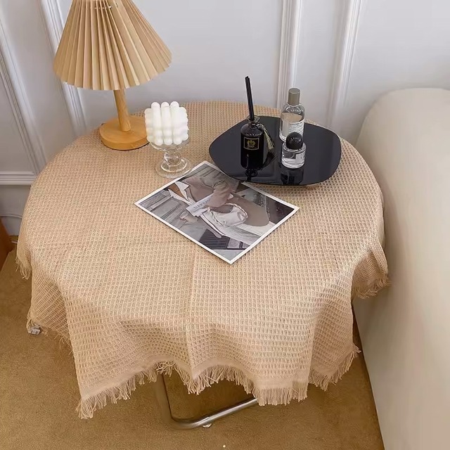 2colorワッフル素材テーブルクロス