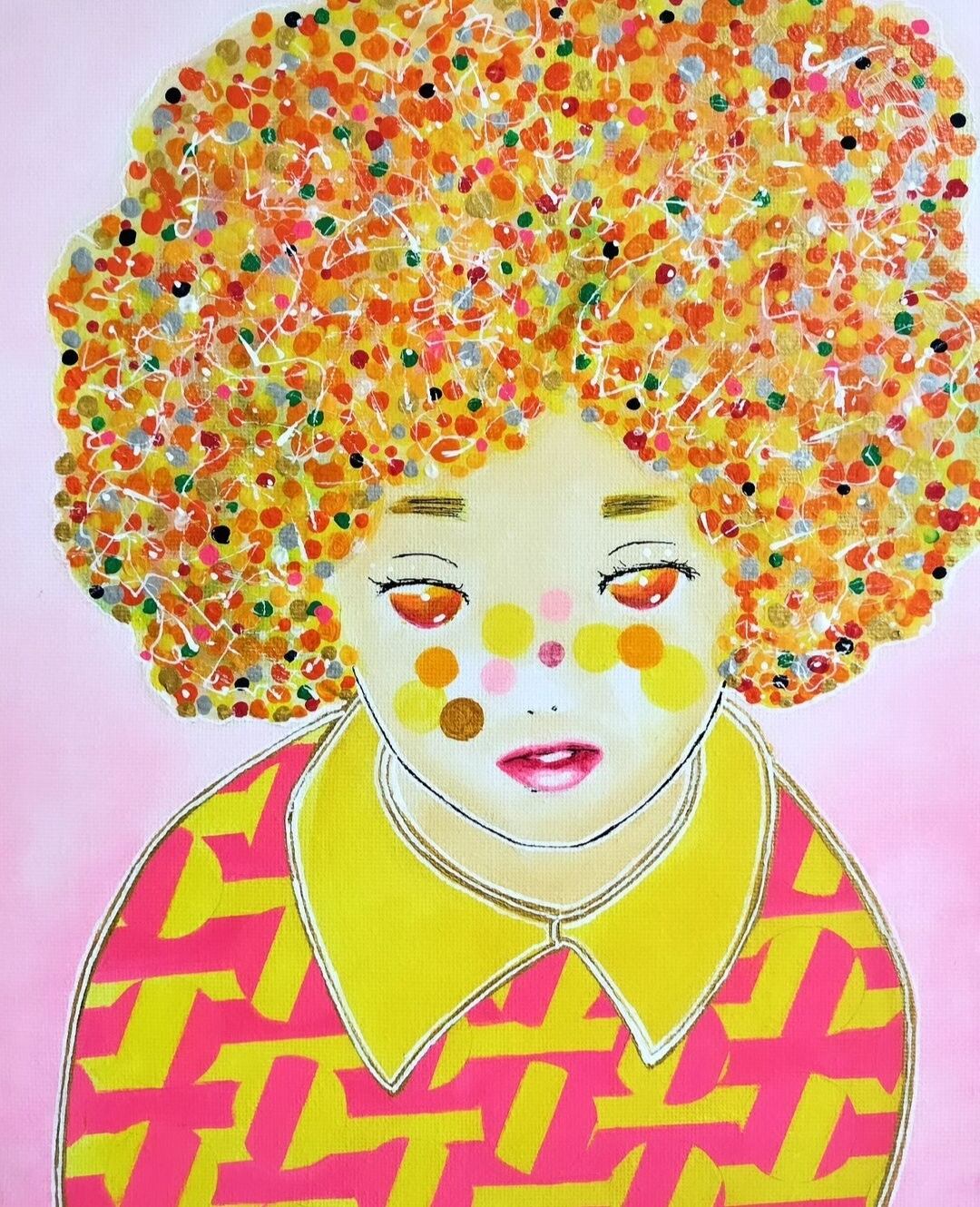 16×23㎝「午後の田舎の風景」油彩・原画・サムホール