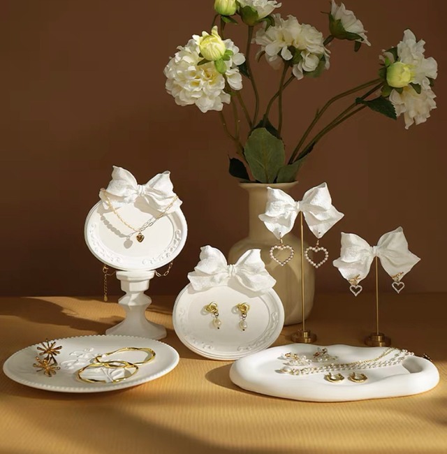 White ribbon accessory display 8set【C1022】