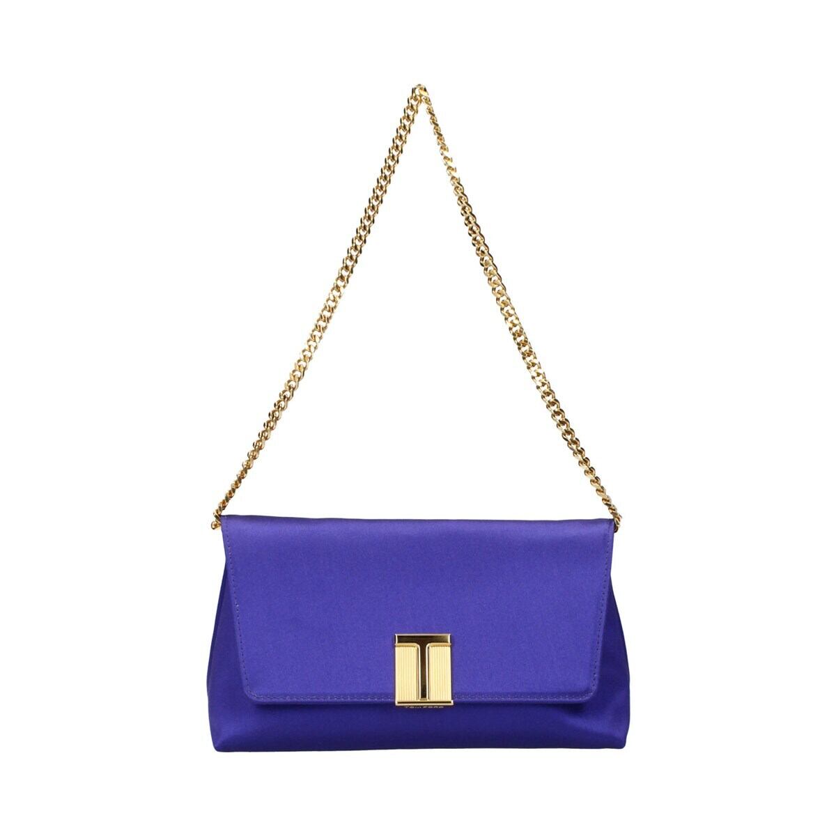 TOM FORD トムフォード レディース クラッチバッグ サテン パープル
