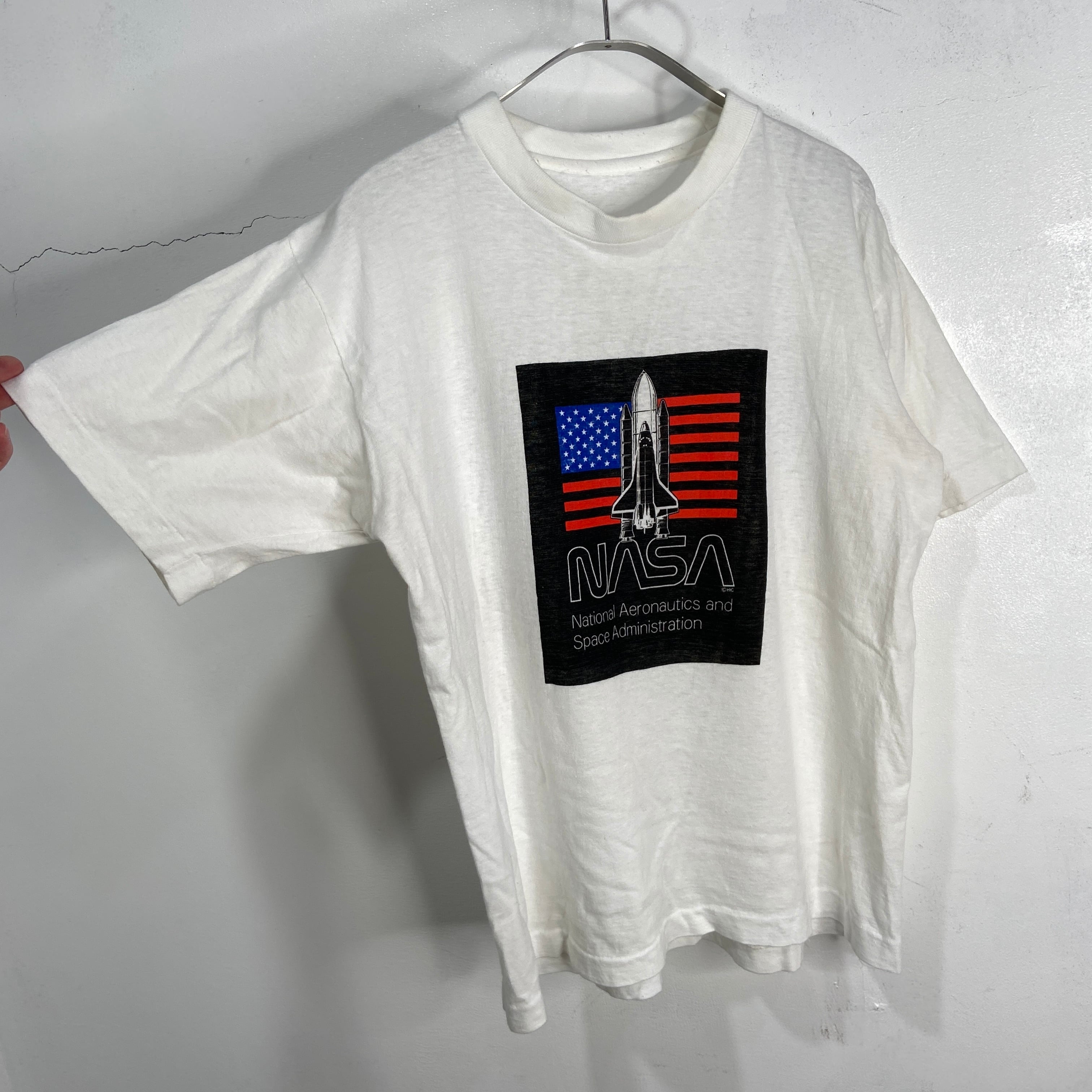 90s NASA ナサ プリントTシャツ スペースシャトル 白 L 80s | 古着屋 Uan